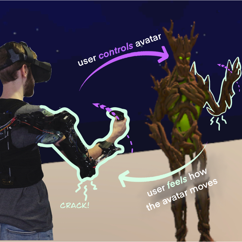 Photo of a VR scene.